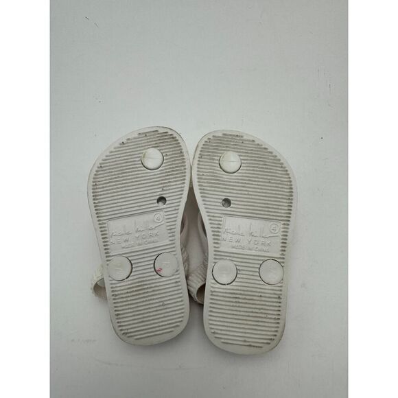 Nicole Miller Girl Size 4 Rubber Sole Easy Slip On Style Flip Flops Multicolor - Picture 3 of 5